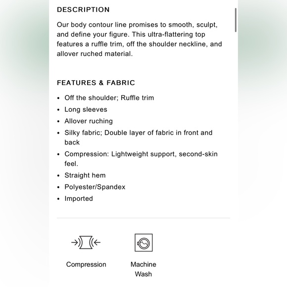 Black Body Contour Compression Off The Shoulder Ruched Tee express womens NEW - Picture 4 of 5